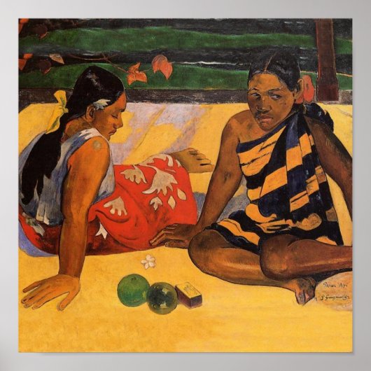 Gauguin Französisch Polynesien Tahiti Frauen Maler Poster (Vorne)