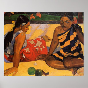 Gauguin Französisch Polynesien Tahiti Frauen Maler Poster