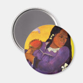 Gauguin Frau mit einem Mango-Magnet Magnet (Vorderseite/Rückseite)
