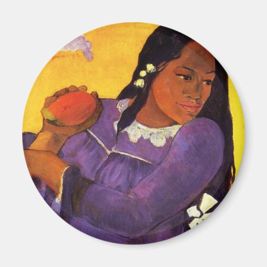 Gauguin Frau mit einem Mango-Magnet Magnet (Vorne)