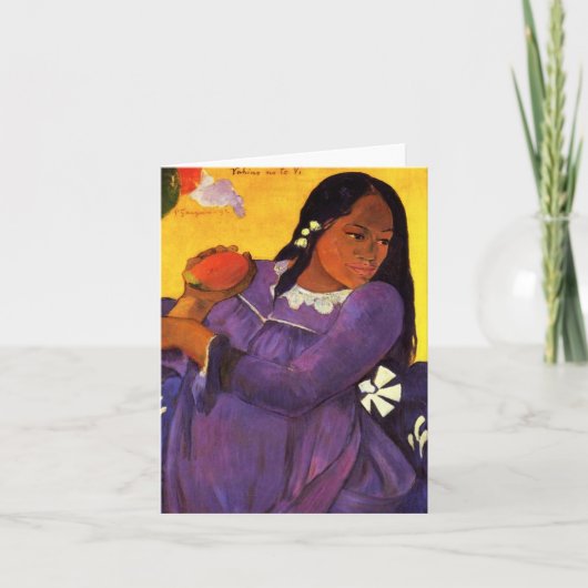Gauguin Frau mit Mango-Karte Karte (Vorderseite)