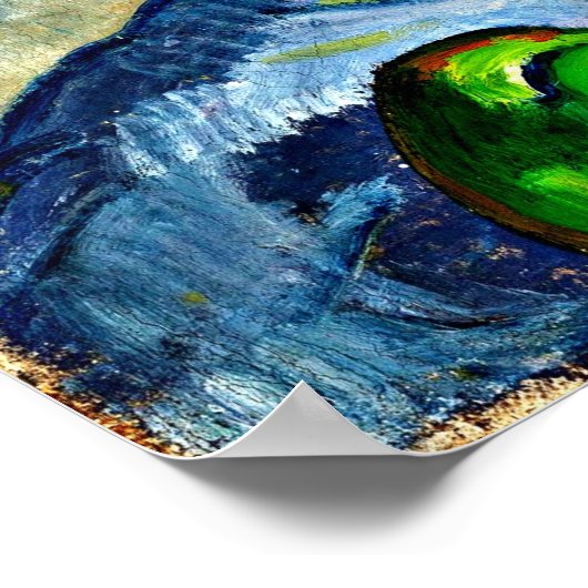 Gauguin - Fruchtsäfte auf einem Gartensitzplatz Poster (Ecke)