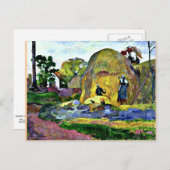 Gauguin - Goldene Ernte Postkarte (Vorne/Hinten)