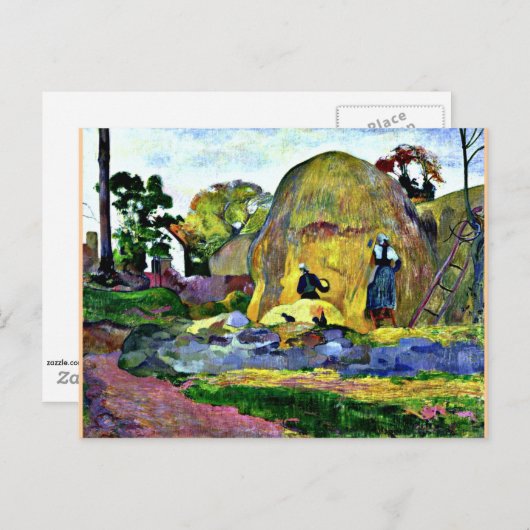 Gauguin - Goldene Ernte Postkarte (Vorne/Hinten)