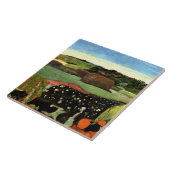 Gauguin - Hystacks in der Bretagne, Fliese (Seite)