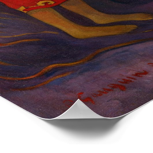 Gauguin - I Raro Te Oviri (Under Pandanus) 1891 Poster (Ecke)