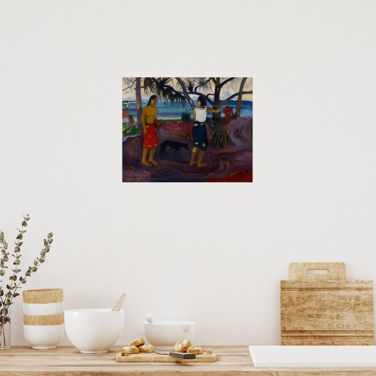 Gauguin - I Raro Te Oviri (Under Pandanus) 1891 Poster (Küche)