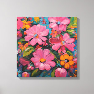 Gauguin Inspiriert Rosa Floral Leinwanddruck