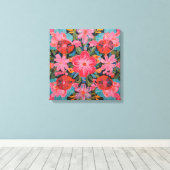 Gauguin Inspiriert Rosa Floral Leinwanddruck (Insitu (Holzboden))