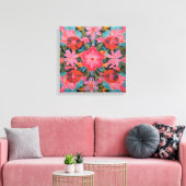 Gauguin Inspiriert Rosa Floral Leinwanddruck (Insitu (Wohnzimmer))