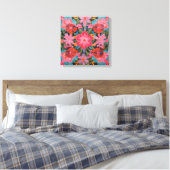 Gauguin Inspiriert Rosa Floral Leinwanddruck (Insitu (Schlafzimmer))