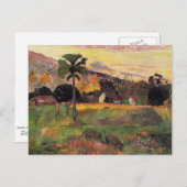 Gauguin - Komm her, beeindruckendes Gemälde Postkarte (Vorne/Hinten)