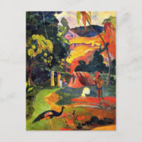 Gauguin Landscape mit Friedenssicherung Postkarte