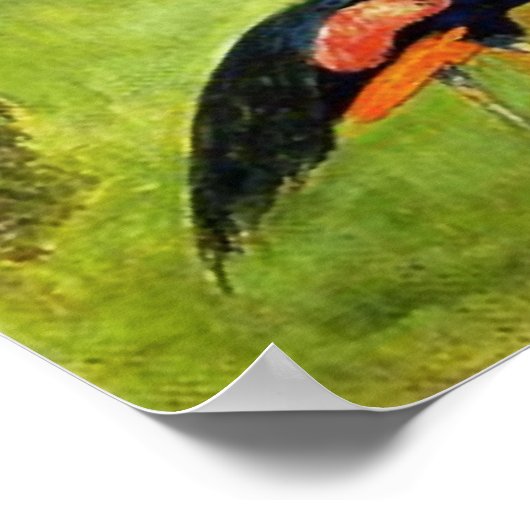 Gauguin Landscape with Peacocks Poster (Ecke)