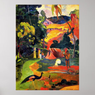 Gauguin Landscape with Peacocks Poster