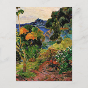 Gauguin - Landschaft auf Martinique Postkarte