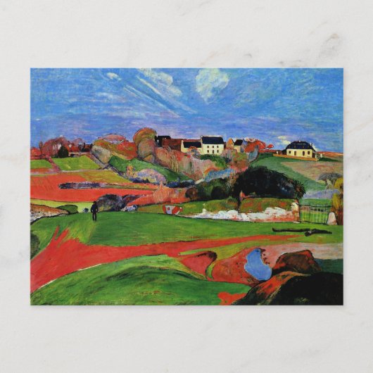 Gauguin - Landschaft bei le Pouldu Postkarte (Vorderseite)