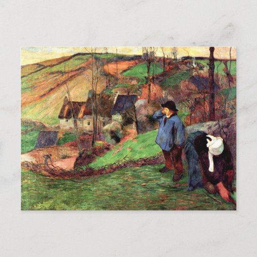 Gauguin - Landschaft der Bretagne Postkarte (Vorderseite)