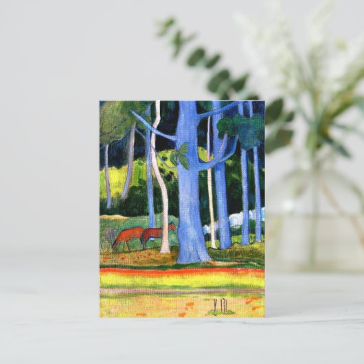 Gauguin - Landschaft mit Baumstämmen Postkarte (Stehend Vorderseite)