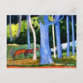 Gauguin - Landschaft mit Baumstämmen Postkarte (Rückseite)
