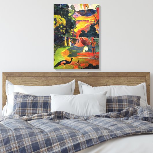 Gauguin Landschaft mit Peacocks Leinwand Wrap (Insitu (Schlafzimmer))