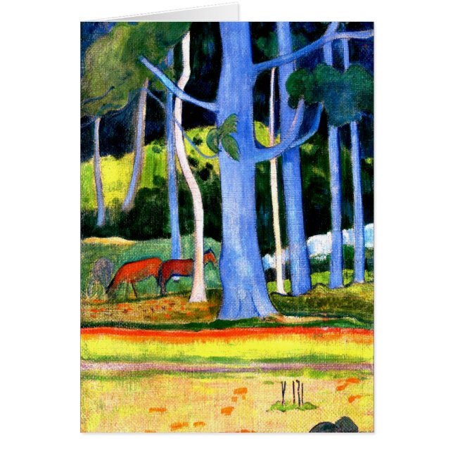 Gauguin - Landschaft mit zwei blauen Baumstämmen (Vorne)