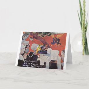 Gauguin "Leben/Weisheit" Zitat Geschenke & T-Shirt Karte