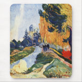 Gauguin Les Alyscamps, Baumweg Kirchenlandschaft Mousepad (Vorne)