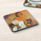 Gauguin Mädchen mit ein Fan-Untersetzer Untersetzer (Linke Seite)