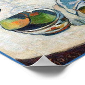 Gauguin-Malerei: Stillleben mit 3 Welpen Poster (Ecke)