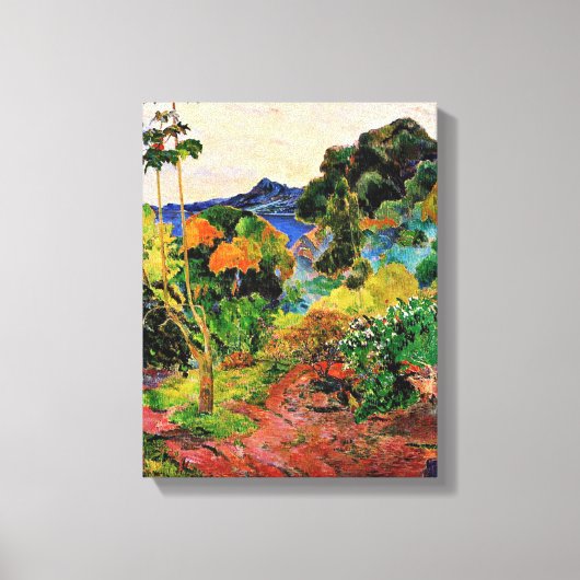 Gauguin - Martinique Landschaft, berühmtes Bild, Leinwanddruck (Vorderseite)