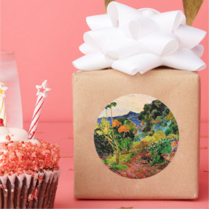 Gauguin - Martinique Landschaft Runder Aufkleber