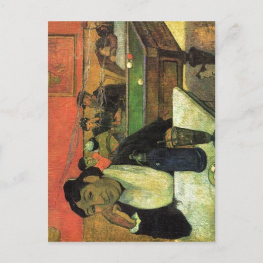 Gauguin, Paul Im Caf? (Portr?t der Frau Ginoux) 18 Postkarte (Vorderseite)