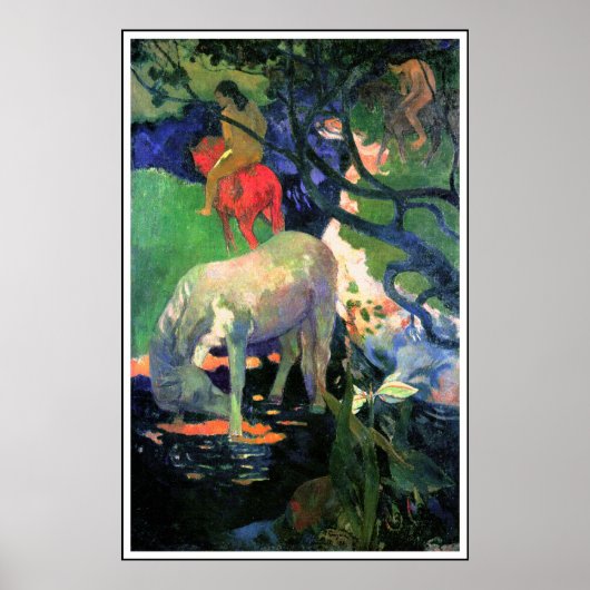 Gauguin Poster Print : Das Weiße Pferd (Vorne)