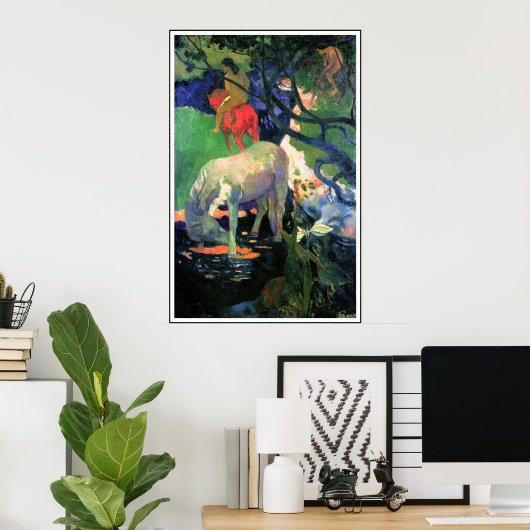 Gauguin Poster Print : Das Weiße Pferd (Heimbüro)