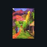 Gauguin Road in Tahiti Leinwand Wrap<br><div class="desc">Paul Gauguin Road in Tahiti Leinwand wickeln. Ölmalerei auf Leinwand aus dem Jahr 1891. Gauguin ist ein Künstler, der für seine Gemälde von Tahiti bekannt ist. Die Straße in Tahiti ist ein gutes Beispiel für die lebendige Vision des Künstlers von der tropischen Insel. Zwei Frauen gehen eine rote Schotterstraße hinunter,...</div>