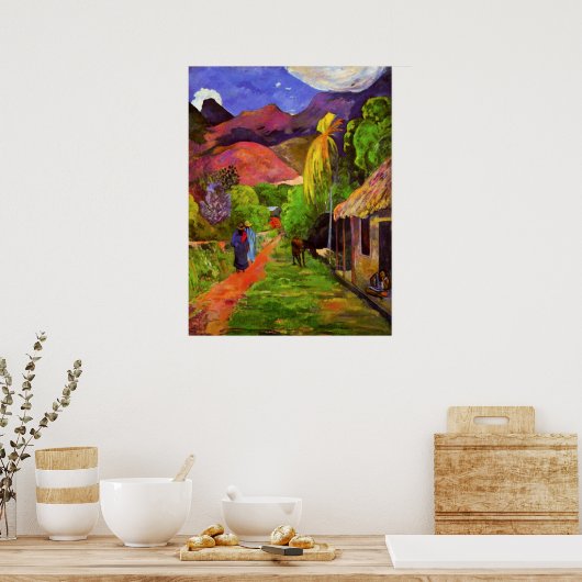 Gauguin Road in Tahiti Poster (Küche)