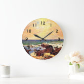 Gauguin - Rocks and Sea, Große Wanduhr (Zuhause)