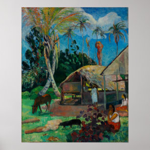 Gauguin - Schwarze Schweine 1891 Poster