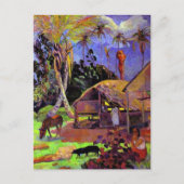 Gauguin - Schwarze Schweine Postkarte (Vorderseite)