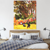 Gauguin - Tahitian Village, Leinwanddruck (Insitu (Schlafzimmer))