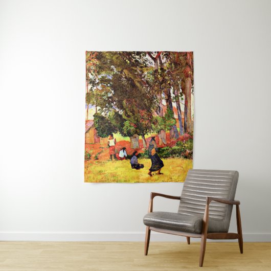 Gauguin - Tahitian Village, Wandteppich (Beispiel)