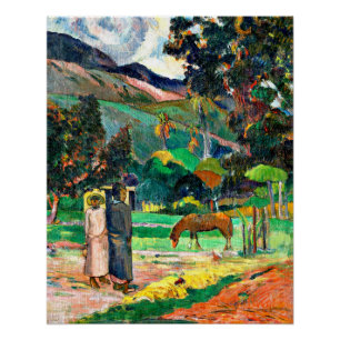 Gauguin - Tahitianische Landschaft, 1892 Poster
