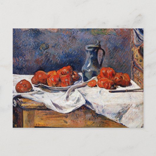 Gauguin - Tomaten und ein Zinnentanker auf einem T Postkarte (Vorderseite)