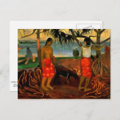 Gauguin - Unter dem Pandanus-Baum Postkarte (Vorne/Hinten)