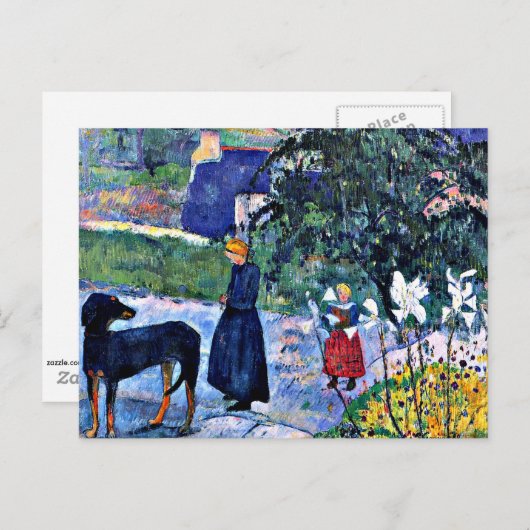 Gauguin - Unter den Lilien Postkarte (Vorne/Hinten)