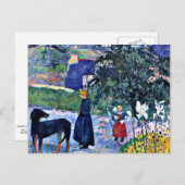 Gauguin - Unter den Lilien Postkarte (Vorne/Hinten)