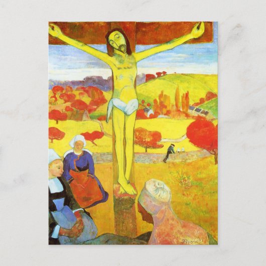 Gauguin Yellow Christ Postcard Postkarte (Vorderseite)