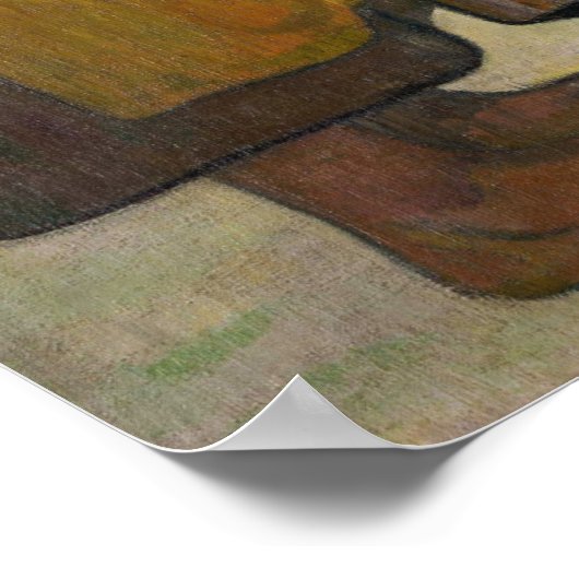 Gauguin - Zwei bretonische Mädchen am Meer 1889 Poster (Ecke)