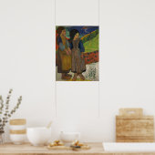 Gauguin - Zwei bretonische Mädchen am Meer 1889 Poster (Küche)